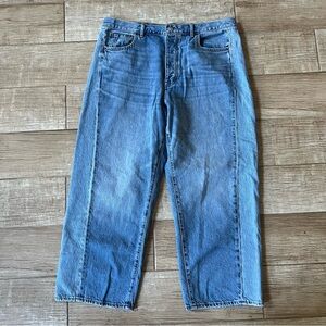 Madewell the pieced barrel leg jeans